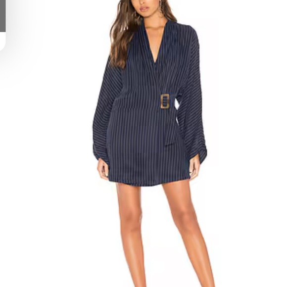 L'Academie Revolve The Tara Mini Dress in Navy & White Size XS - Picture 1 of 8